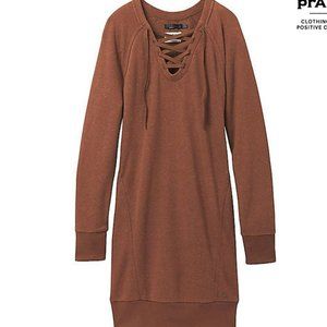 Prana Women's Cozy Up Terry Dress Roux Heather Size Small NWT